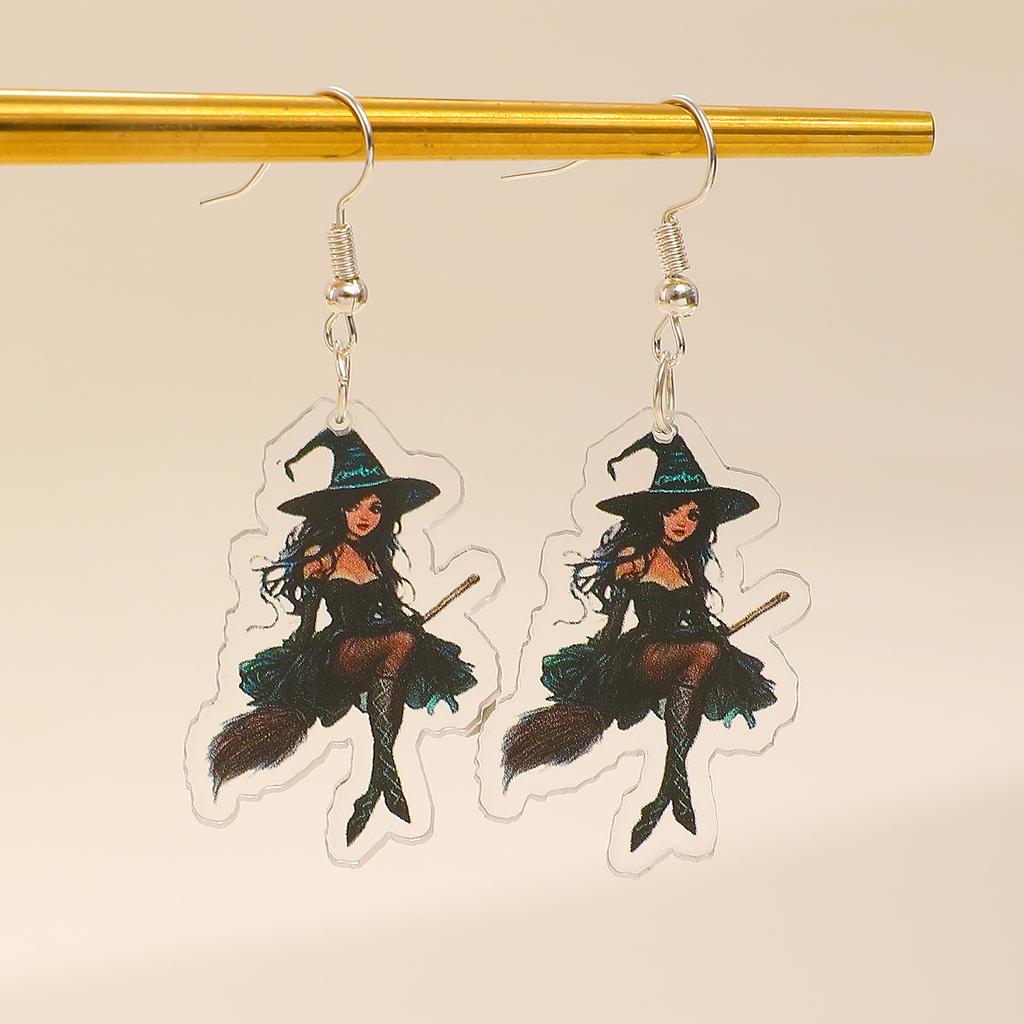 1 Pair of European and American Ballet Dancing Earrings Women's Creative Niche Earrings School Graduation Season Teacher Gift Jewelry