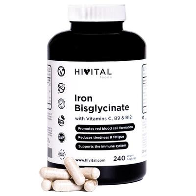 Iron with Vitamins C, B12 and Folic Acid | 240 Vegan Capsules
