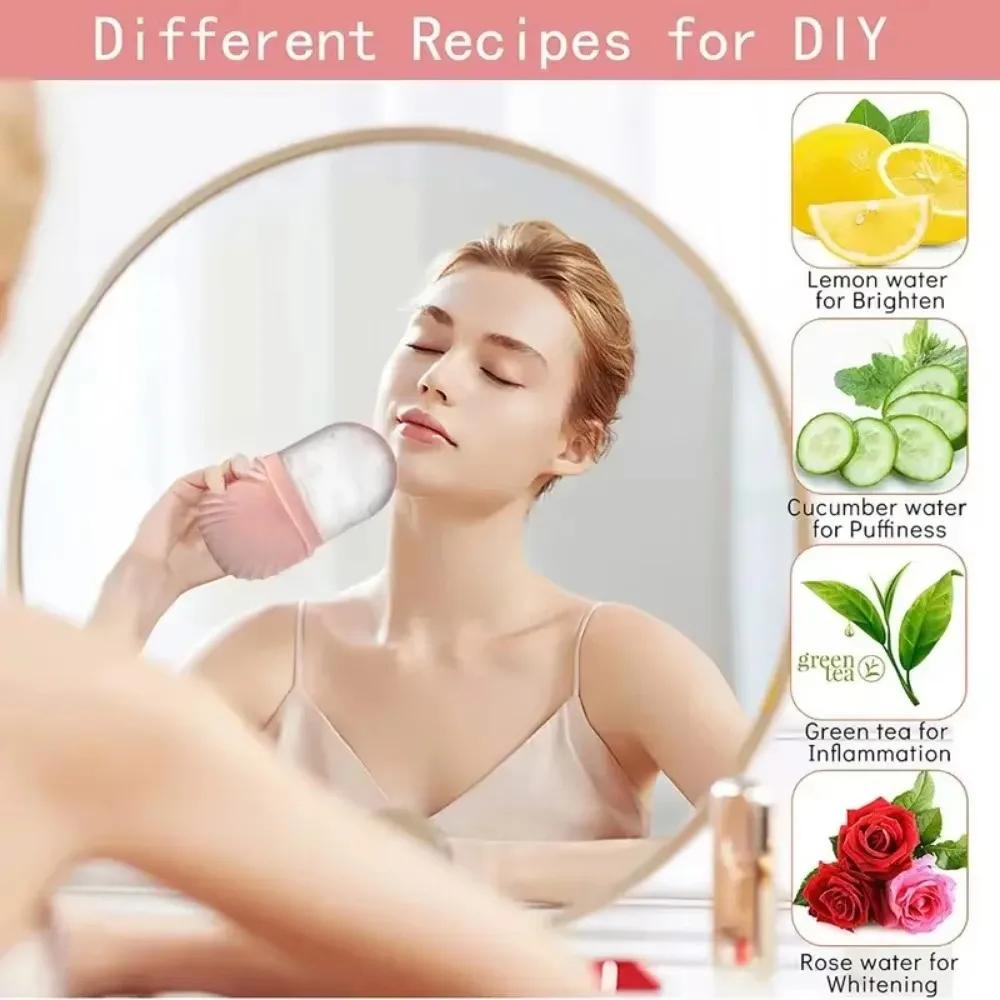 Ice Face Roller Facial Lifting Contouring Tools Silicone Ice Cube Trays Ice Globe Balls Eye Face Massager Beauty Skin Care Tools