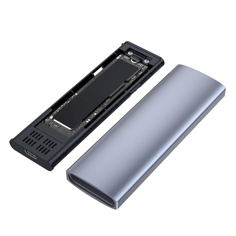 Metal USB 3.2 Type C HDD Enclosure Box Tool Less Installation Multiple Platforms Compatibility for 2230-2280 Disks Case