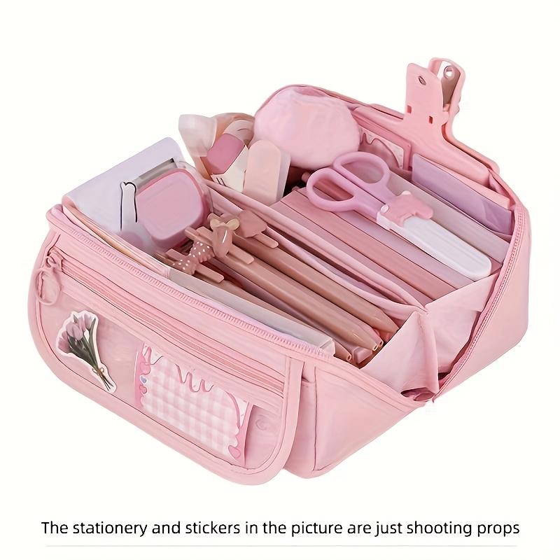 

1 шт. Пенал великої місткості для навчання з багатофункціональним настільним органайзером і пеналом для зберігання, Портативний подарунковий пенал для навчання