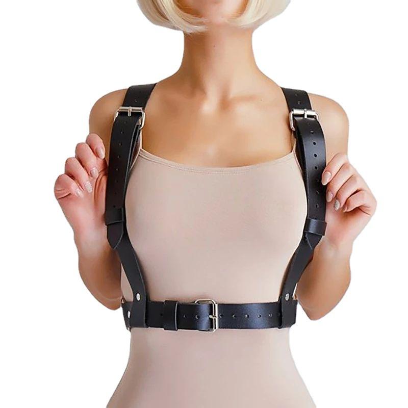 Factory direct selling sexy goods leather sexy accessories hollowed out party harness sexy accessories sm