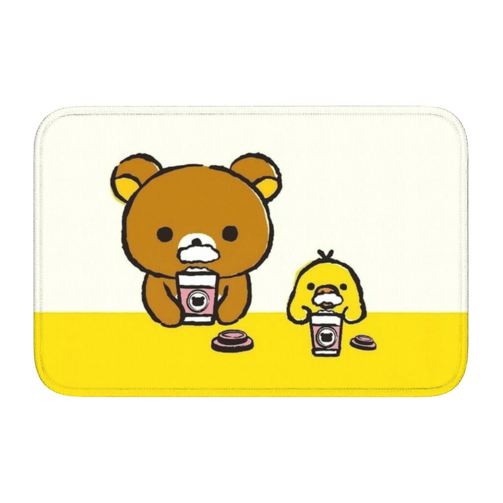 R-Rilakkumaes Cartoon Floor Door Kitchen Bathroom Mat Anti-Slip Indoor Doormat Garden Living Room Entrance Rug Carpet Footpad
