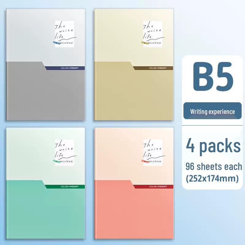 Soft Leather Student Notebook - A5/B5 Lined, Thick Cartoon Diary