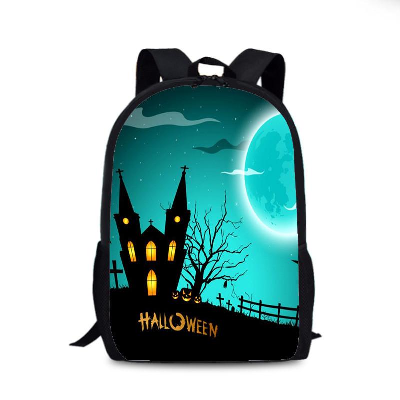 Halloween Fledermaus Kürbis Rucksack Aus Nylonmaterial Für Den Täglichen Gebrauch Und Street Style