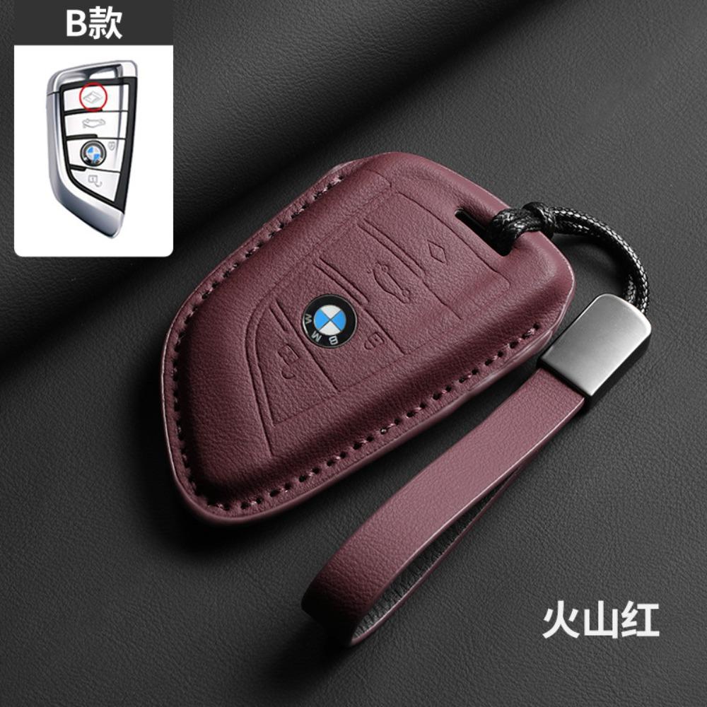 Leder für BMW Schlüsselhülle für 3 5 7 Serie Schlüsselabdeckung Schale Schutzhülle für 525 4 Serie Trendiges Unisex-Accessoire