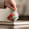 Chinese Enamel Ceramic Master Tea Cup Gift Set