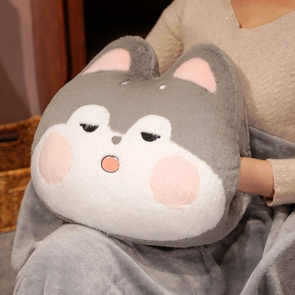Thickened Cartoon Animal Pillow Hand Insertion Type Nap Pillow Throw Pillow Blanket Summer Winter