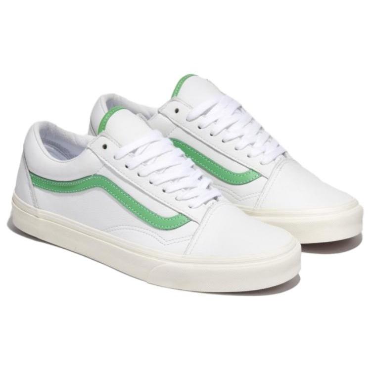 Vans Old Skool 'White Green Leather' Women's VN000CR5WGR1