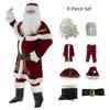 Adult Christmas Costume Golden Flower Men's Christmas Outfit Christmas Cosplay Costume Santa Claus Performance Outfit
