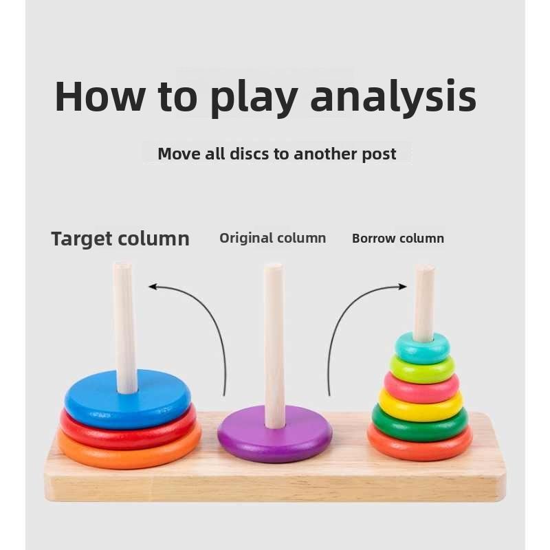 Wooden Stacking Multilayer Puzzle For Concentration Development Intelligence