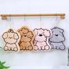 Coral fleece puppy hand towel hanging type kitchen bathroom rag double layer thickened cartoon portable non-shedding handkerchief