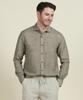 PANICALE Grey Lyocell Linen Washed Shirt