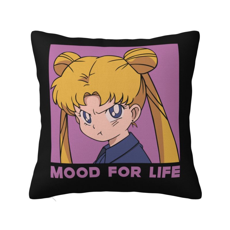 Custom Luxury Sailors Moon Cartoon Cushion Cover Soft Luna Cartoons Throw Pillow Case