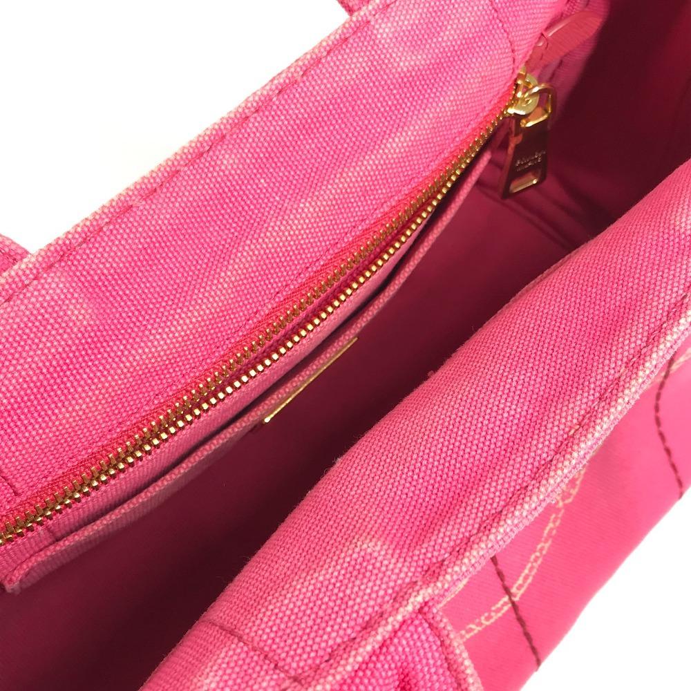 PRADA Canapa Tote Bag 2WAY Bag Shoulder Bag Crossbody Hand Bag Canvas pink