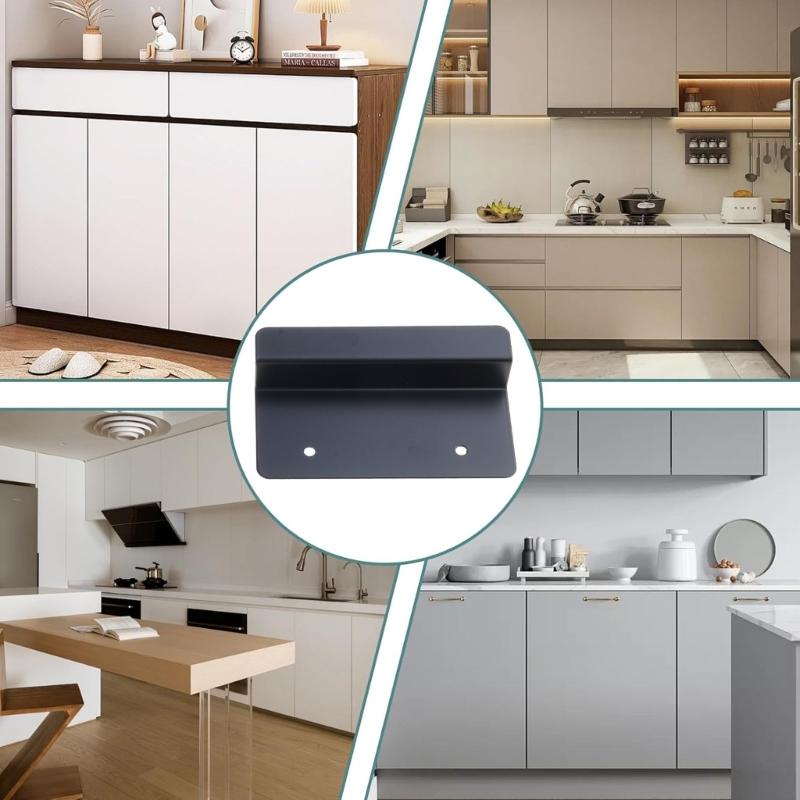 Practical Pedal Activated Rubbish Drawer Handle Free Opener Antislip Foot Pull Metal Texture for Cabinets and Doors