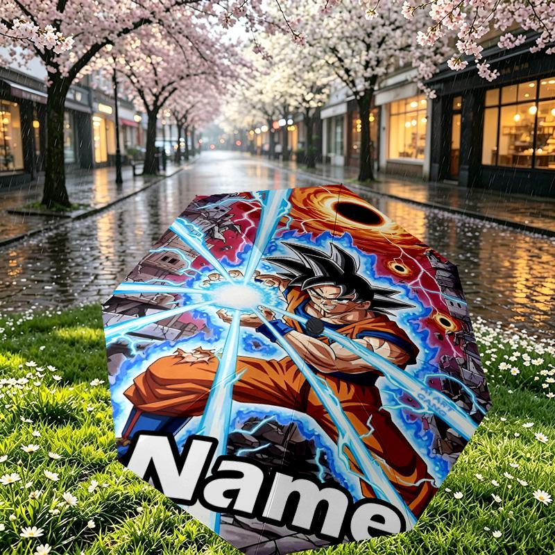 Custom Name Personalized One Piece Print Umbrella, Auto Open Close, 8‑Rib Sturdy Frame, Commute Camping Hiking Use, Birthday Gift