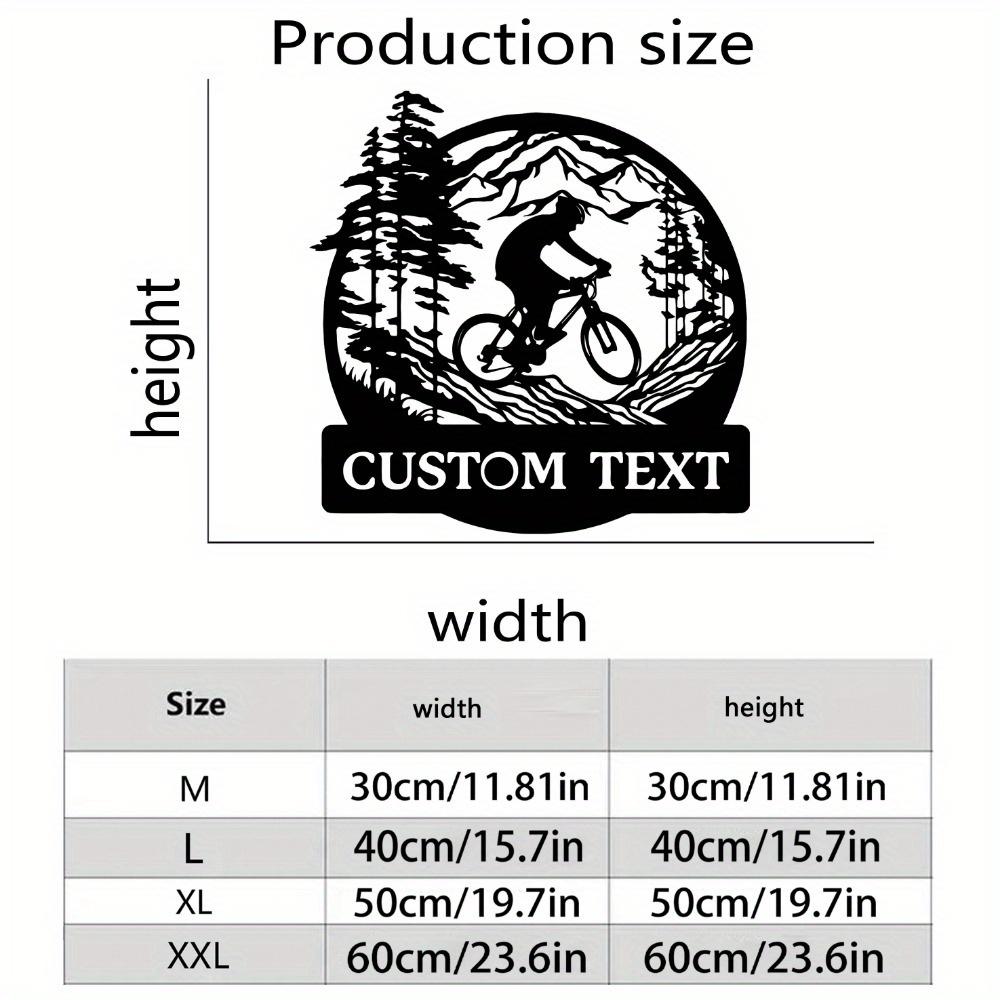 Custom Metal Sign Mountain Bike Silhouette Outdoor Home Kitchen Wall Decor Holiday Gift