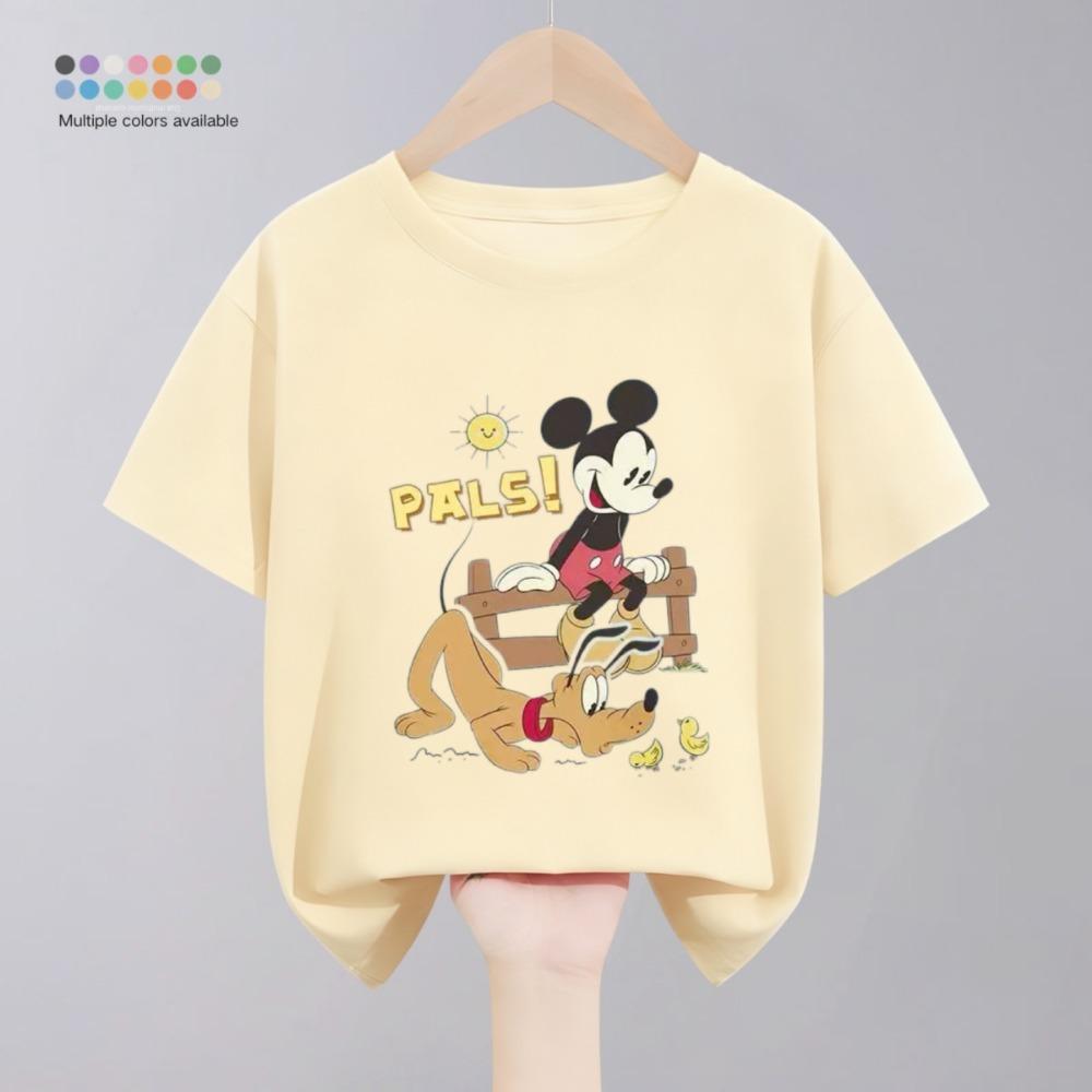 Simple printed Mickey short sleeved T-shirt for summer children's clothing