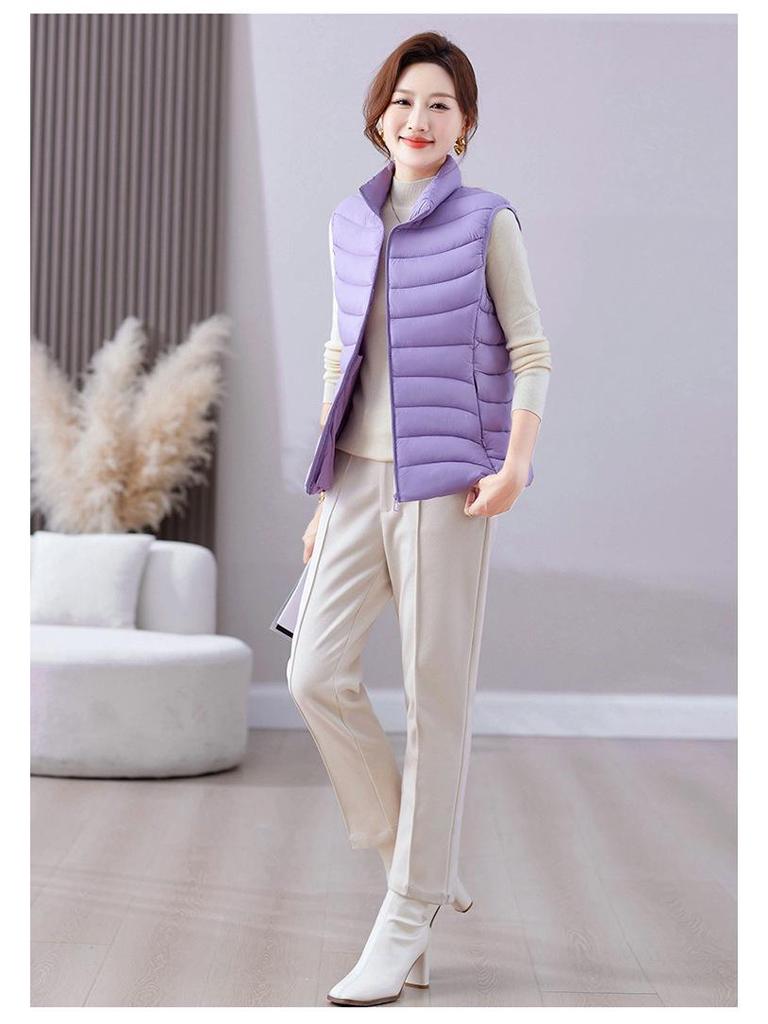 2025 Women's Down Cotton Vest: New Autumn/Winter Warm Outerwear for Middle-Aged Moms