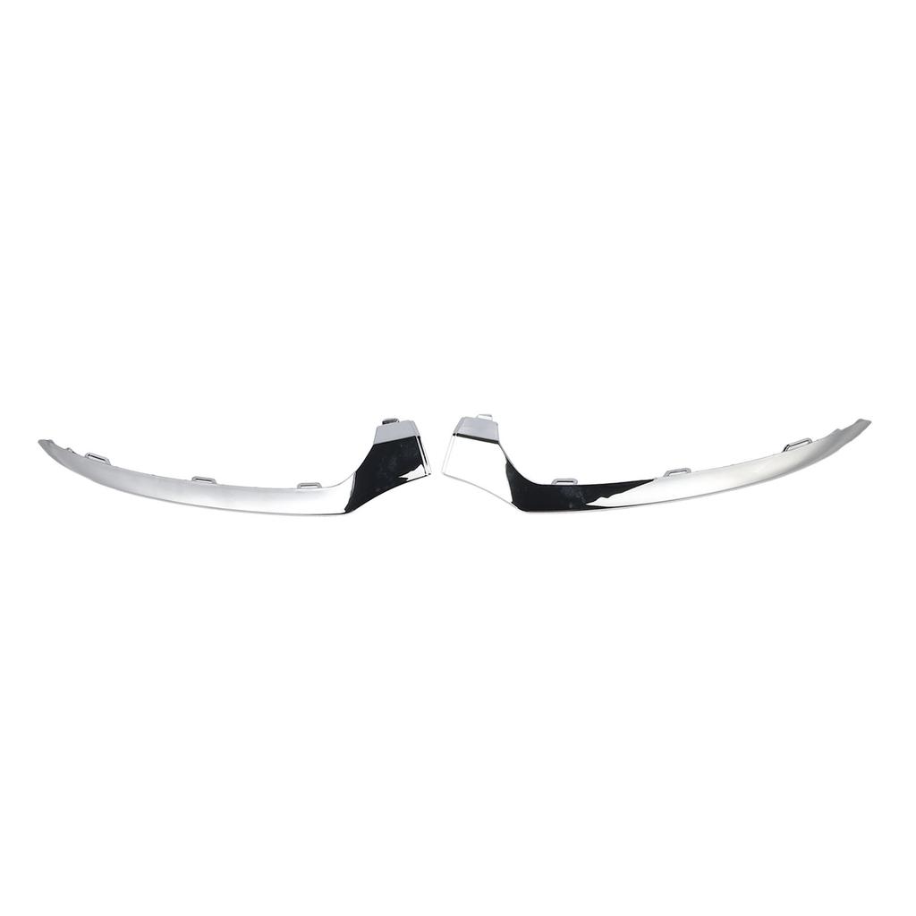 2PCS Chrome Front Bumper Lower Trim 2058851374 Replacement for Benz C‑Class W205 C205 A205 S205