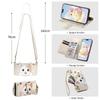 Cute Cat Leather Zipper Crossbody Flip Wallet Card Slots Phone Case For iPhone 17 16 15 14 13 12 11 Pro Max Plus 17E 16E 17Air