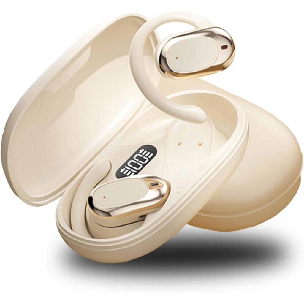 Hanging Ear Earphones Bluetooth 5.4 Open Ear Headphones Wireless Earbuds Ipx5 Waterproof Headsets for Android iOS Workout Gym Sports