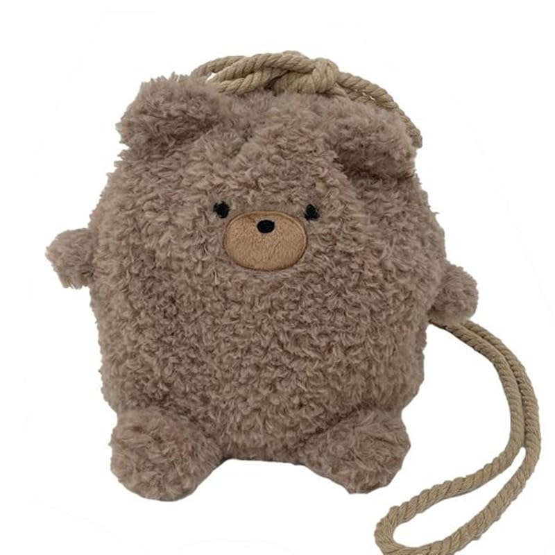 

Twin stuffed toy Fluffy Fluffy animal cute healed animal bear purse