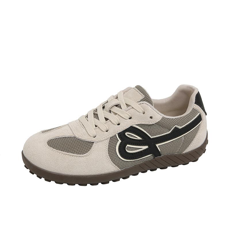 Korean version 2025 summer lightweight retro Forrest Gump board shoes women's sand gray mesh breathable casual sports training shoes