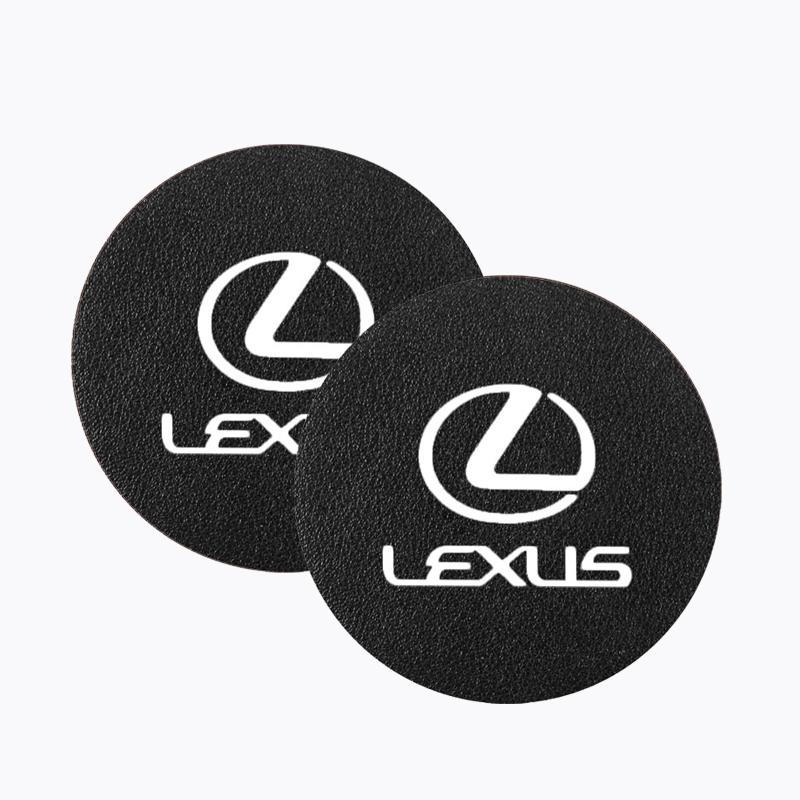 2Pcs Car Coaster PVC Logo Water Cup Pad Anti Slip Mat Accessories For Lexus FSPORT LBX NX RX 350h 450h ES UX 300e GS GX IS LS