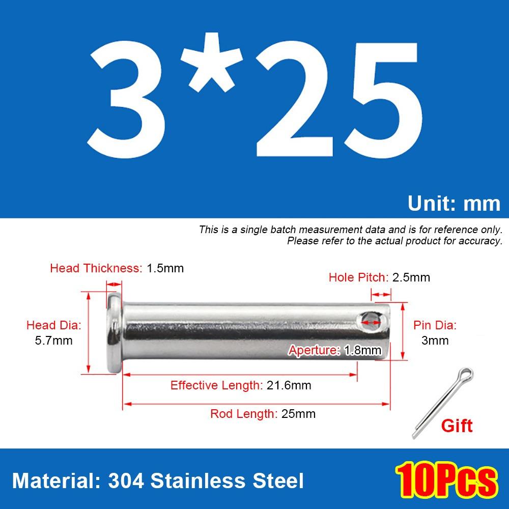 1Set M3 Positioning Pin Cylindrical Plug Pin Set New Pin Shaft Cotter