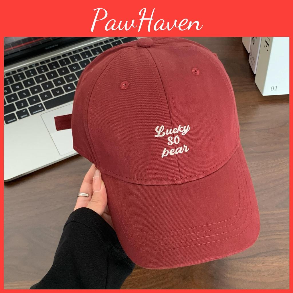 Casual Baseball Hat With Solid Color And Letter Embroidery Design For Daily