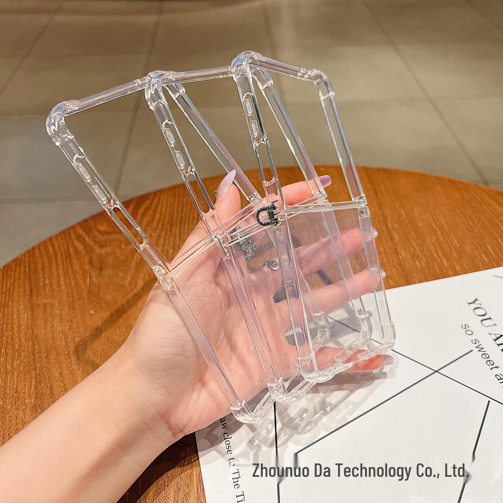 Z Flip7 Airbag Anti-Fall TPU Transparent Case PC Buckle Z Flip7