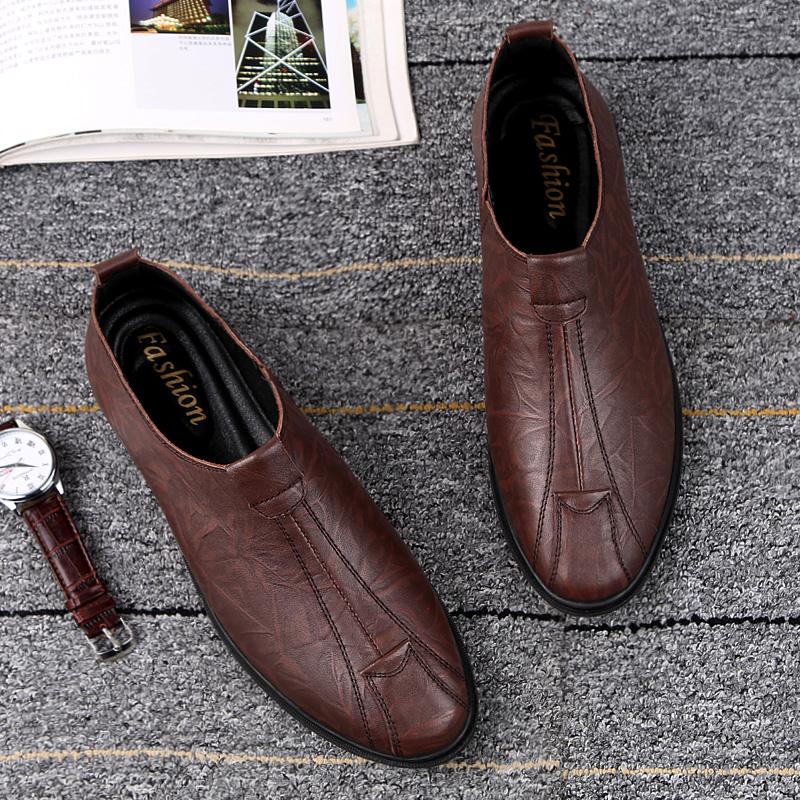 Summer Men Office Formal Shoes Slip On Loafers White Moccasins Male Wedding New Vintage Genuine Leather Luxe Mens Slip On Shoes