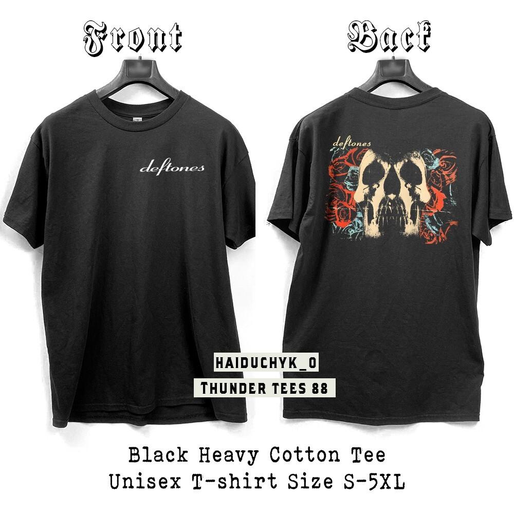 Deftones Band Short Sleeve Unisex Black T-Shirt Double-Sided Print S to 5XL Unisex T-Shirt XXL