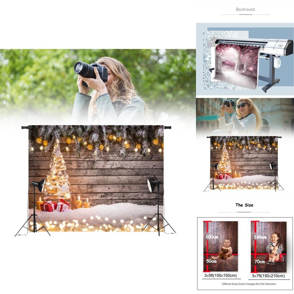 Christmas Theme Photography Backdrop For Kids Studio Photo Prop With Canvas
