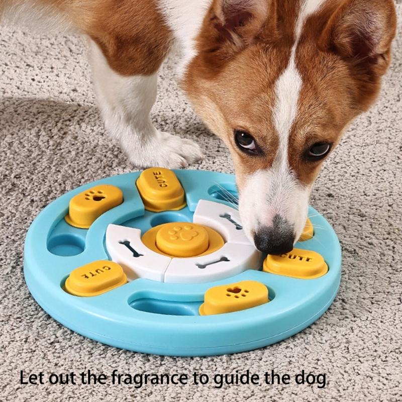 Sliding Modulel Intelligence Feeding Toy Interactively Slow Feeders Puzzles Bowl for Mental Enrichment And IQ Training