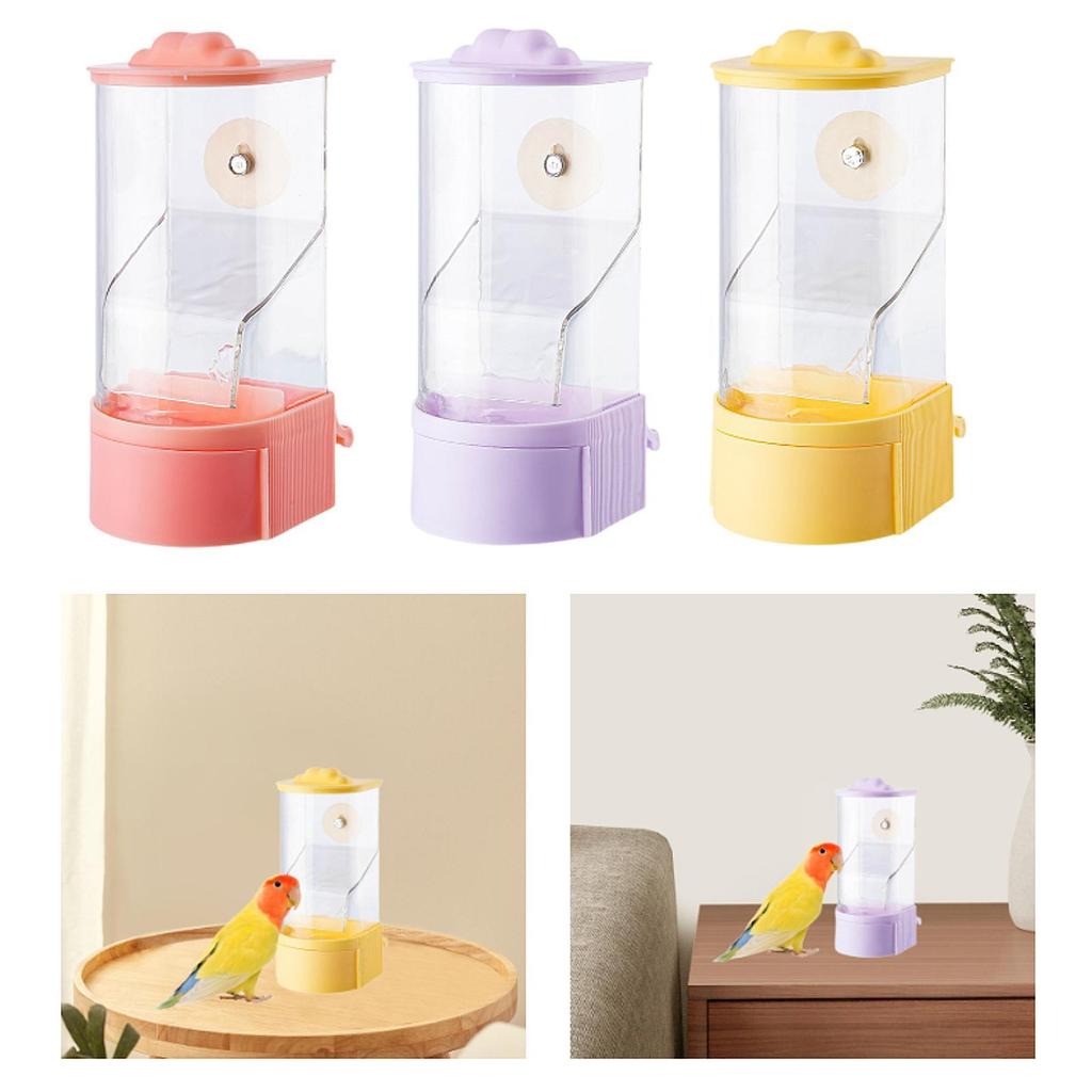 No Mess Bird Feeder Parrot Feeder Sturdy Anti Splashing Cage Accessories Food Container for Parakeet Finch Cockatiel Budgies
