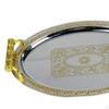 Modern Elegant Decorative Tray with Handles Oval Serving for Living Room Parties Coffee Table