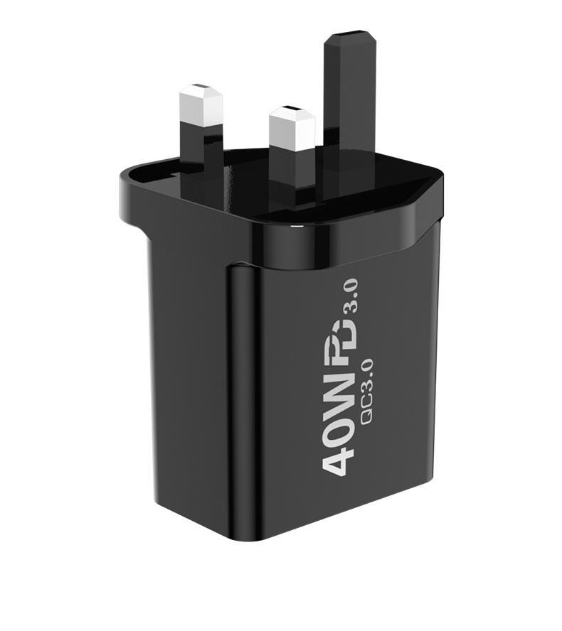 40W Superrychlé Nabíjení Víceportové Balení Vícekolkové 40W Tříportová Víceportová Balení Nabíječka C-port Nabíjecí Hlava