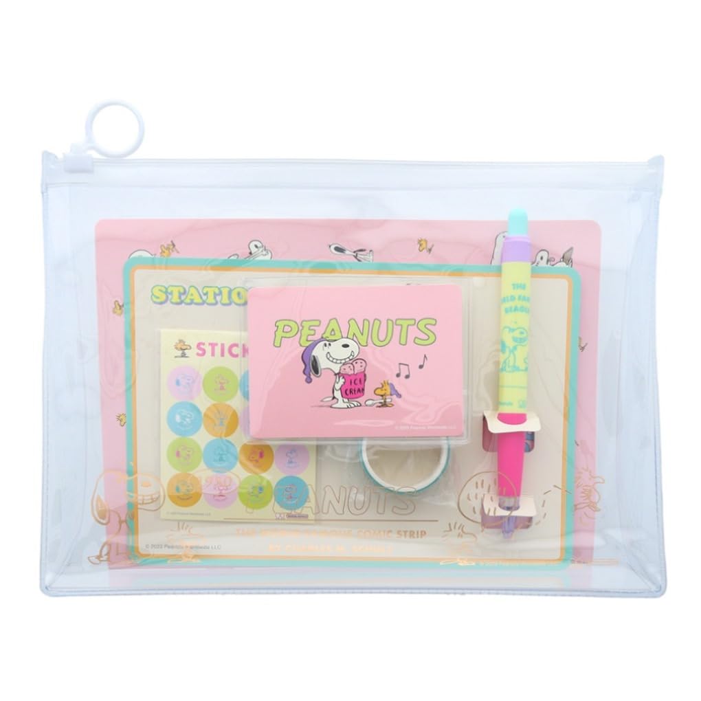 Sunstar Stationery Snoopy Stationery S4731999 Set, Pink,