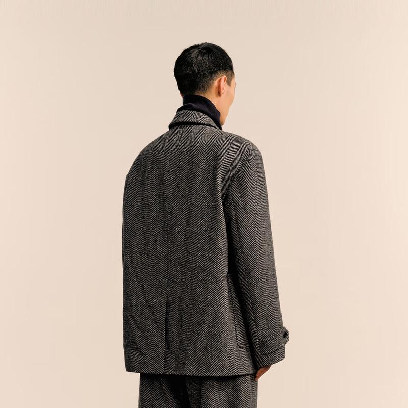CROQUIS Men's Winter Oversized Double-breasted Blazer