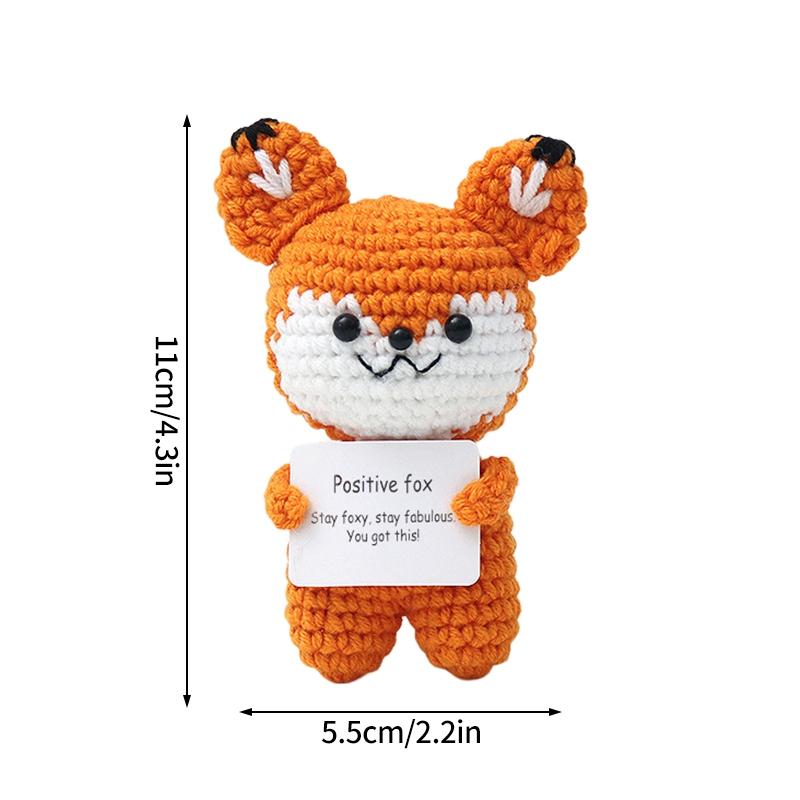 Cute Crochet Animals Ornament Frog Sea Turtle Duck Fox Ornament Desk Accessories Hand-knitted Figurine Finished Crochet Doll
