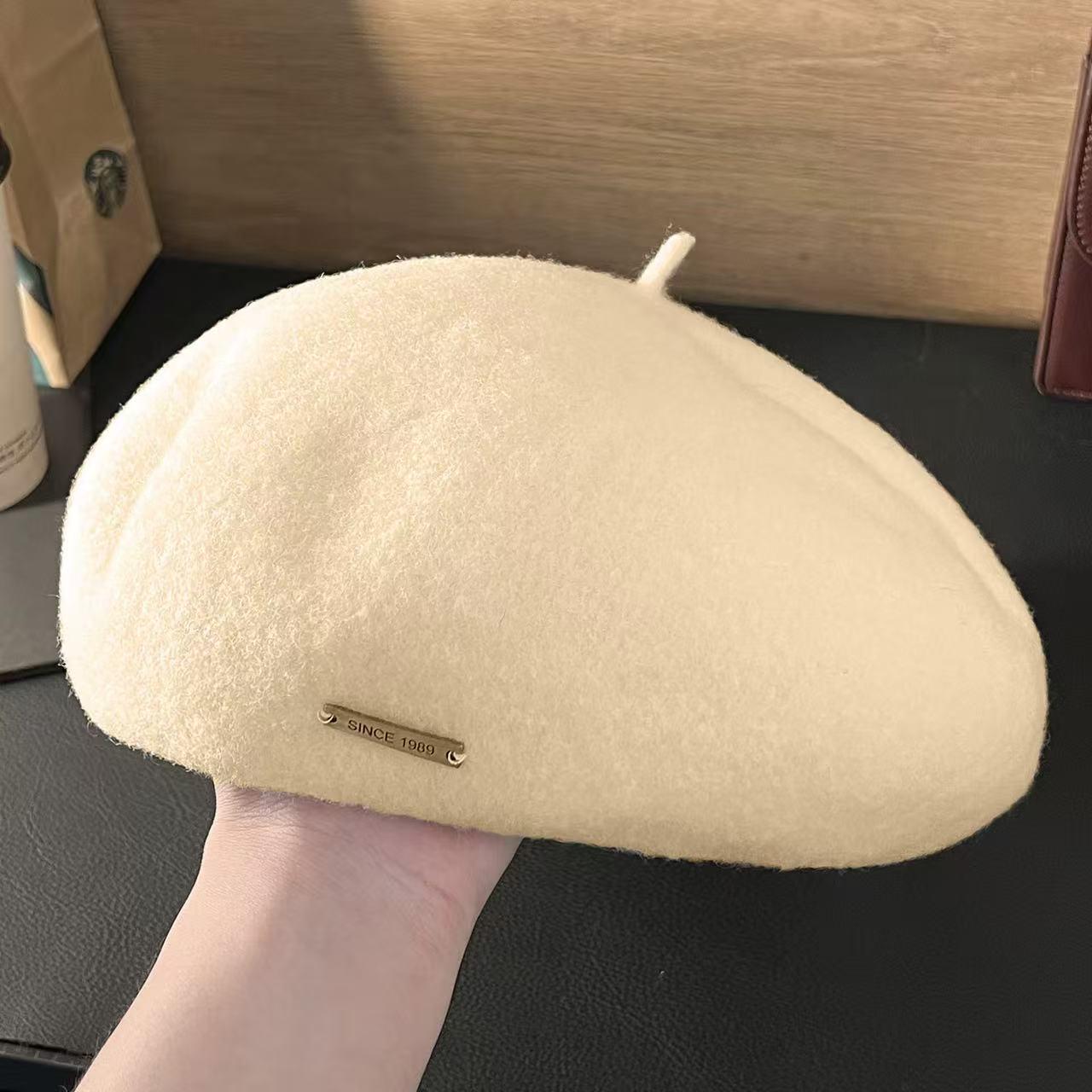 

Женский шерстяной берет 3D 2025: Ретро Осенне-зимняя шляпа художника One Size