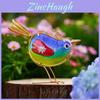 Glass Bird Garden Decor Painted Finish For Gift Giving And Home Decor
