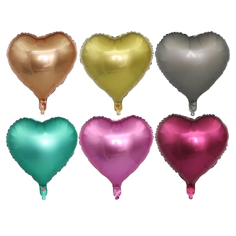 18-inch Heart-shaped Metallic Mixed Color Balloons (50pcs)
