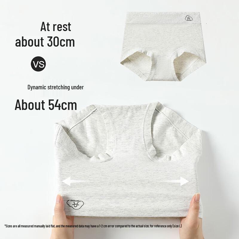 Fenteng Women's High-Waist Antibacterial Cloud Cotton Underwear (3-Pack)