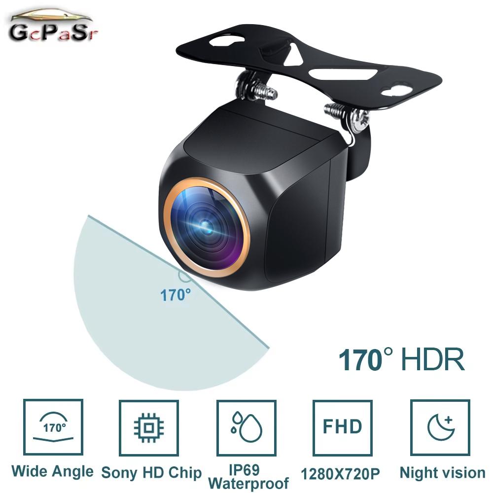 GcPaSr AHD 1920x1080P Автомобильная камера заднего вида 200° Fisheye Golden Lens Full HD Ночное видение Задняя часть автомобиля Передняя камера заднего вида SONY170 degree