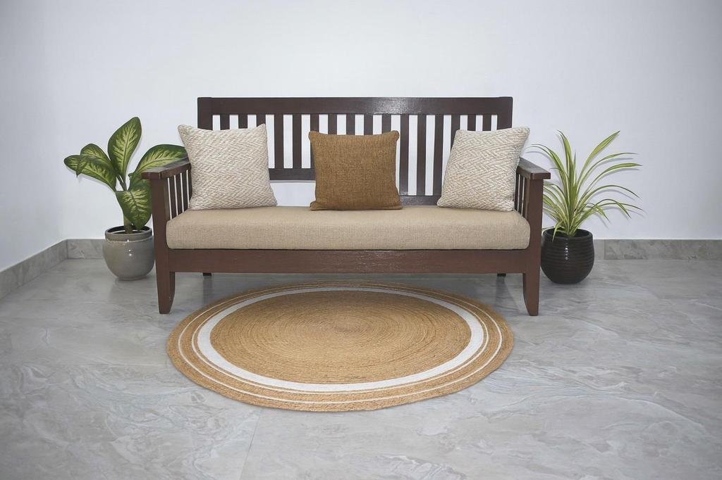 Avgari Jute Natural Handmade Rug Round Rug for Any Space Look Rustik Decor For Any Space