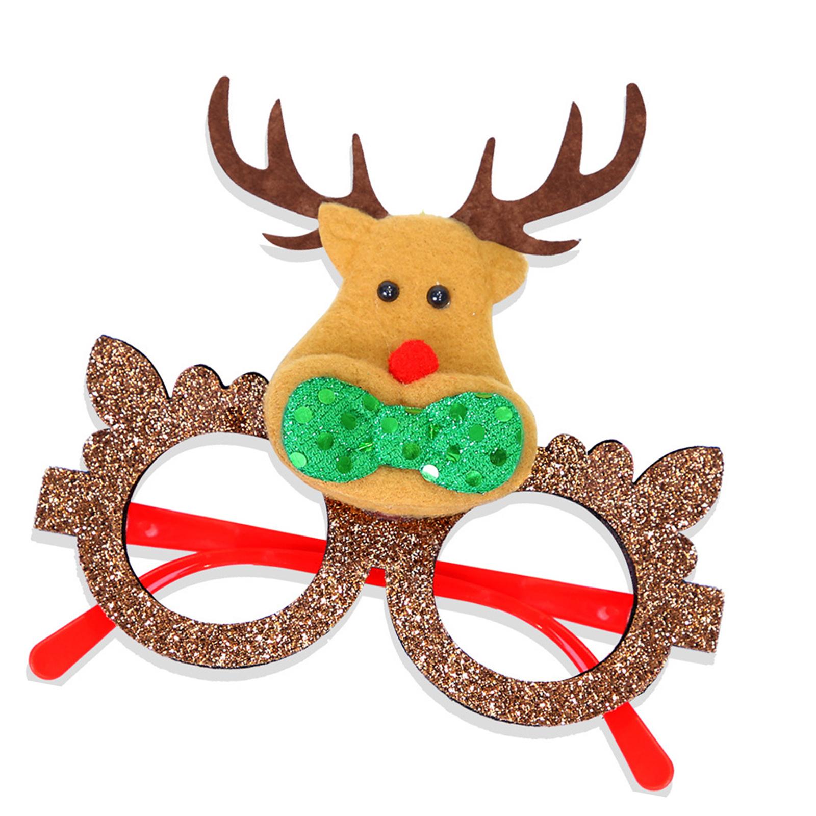

Christmas Parties Glasses Frames Santa Snowmen Glasses Costume Holiday Glasses for Christmas Holiday Party